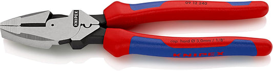 Knipex 09 12 240 9.5-Inch Ultra-High Leverage Lineman's Pliers with Fish Tape Puller and Crimper